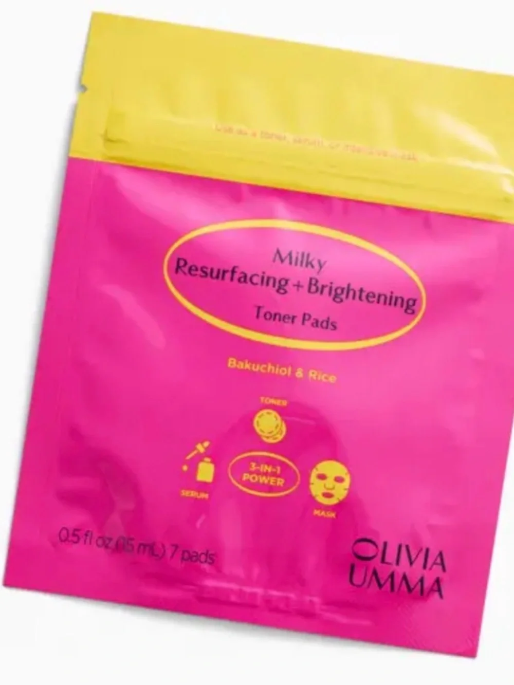 Olivia Umma Milky Resurfacing + Brightening Toner Pads - Pink & Yellow